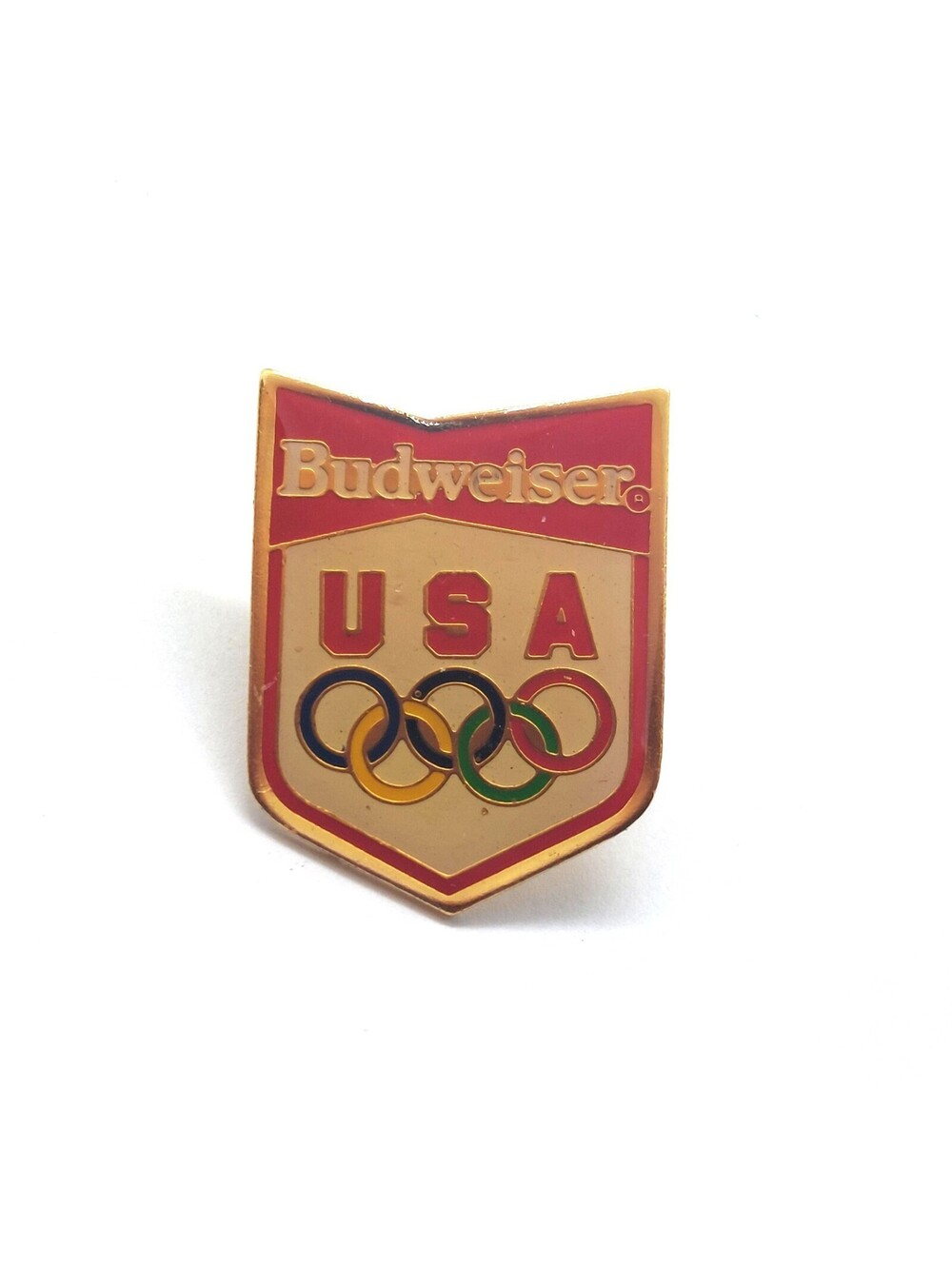 Budweiser USA Olympic Pin Sponsor Enamel Vintage Anheuser Busch Logo